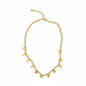Gold stainless steel Multi Heart Charm Necklace featuring multiple heart pendants hanging from a delicate chain.