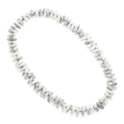 Beaded resin slice necklace by Suzie Blue Canada featuring colorful, artistic resin beads on a delicate chain.