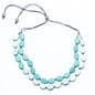 Two-tone resin necklace with double strand design by Suzie Blue Canada, showcasing elegant jewelry style.