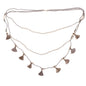 Triple strand tassel necklace by Suzie Blue Canada featuring layered chains and elegant tassels for chic style.