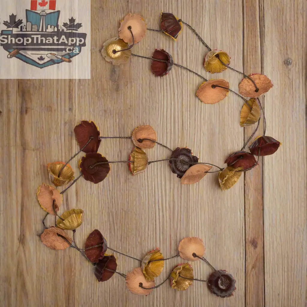 Long leather cup necklace by Suzie Blue Canada featuring a stylish leather cord with cup-shaped pendant.