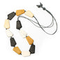 Resin pentagon necklace by Suzie Blue Canada featuring a stylish geometric pendant on a chain.