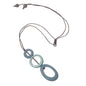 Suzie Blue Canada Tonal Resin Hoop Pendant Necklace with elegant triple resin design, showcasing smooth, layered circular jewelry.