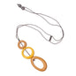 Suzie Blue Canada Tonal Resin Hoop Pendant necklace featuring an elegant triple resin design on a silver chain.