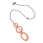 Suzie Blue Canada Tonal Resin Hoop Pendant Necklace with elegant triple resin design, featuring layered, colorful resin hoops.
