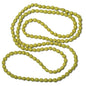 Suzie Blue Canada extra long fabric ball necklace with colorful fabric-covered beads on a long chain.