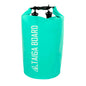 20L dry bag with adjustable carbon paddle from Taiga Board, ideal for water sports and outdoor adventures, durable and waterproof.
