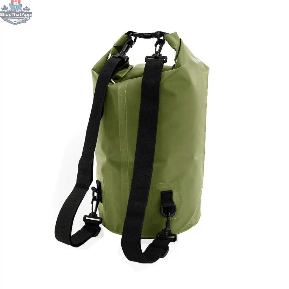 Taiga Board 20L dry bag with adjustable carbon paddle, ideal for water sports and outdoor adventures.