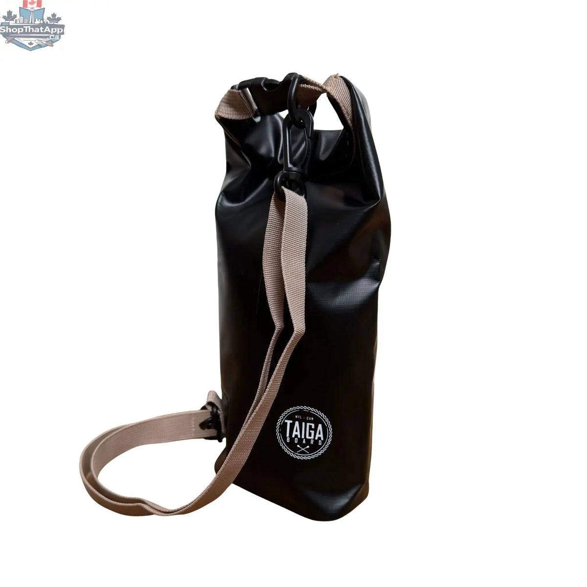 Taiga Board waterproof phone dry bag, 2L, in bright blue, designed to keep smartphones dry and protected from water.