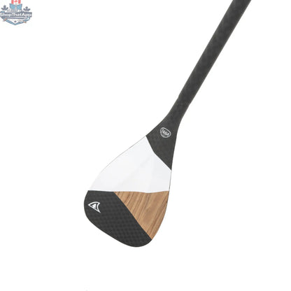 Taiga Board Diamond Paddle with asymmetric one-piece carbon and wood construction, shown from the back angle.