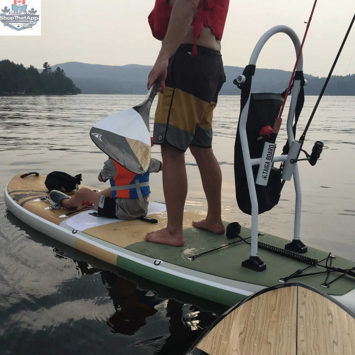 Taiga Board Diamond Paddle with asymmetric one-piece design, crafted from wood and carbon, 12k finish for durability and performance.