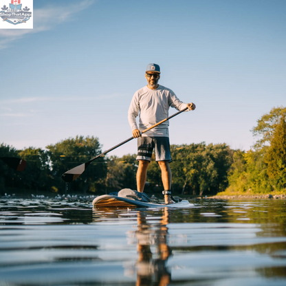 Taiga Board Diamond Paddle with asymmetric one-piece wood and carbon design for stand-up paddleboarding.