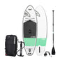 NIBI 8'0'' inflatable paddle board for kids by Taiga Board with complete kid kit, shown inflated on water.
