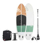 Taiga Board Nano Zip Air 9'8" inflatable SUP paddleboard on water, compact design, bright blue and white color.