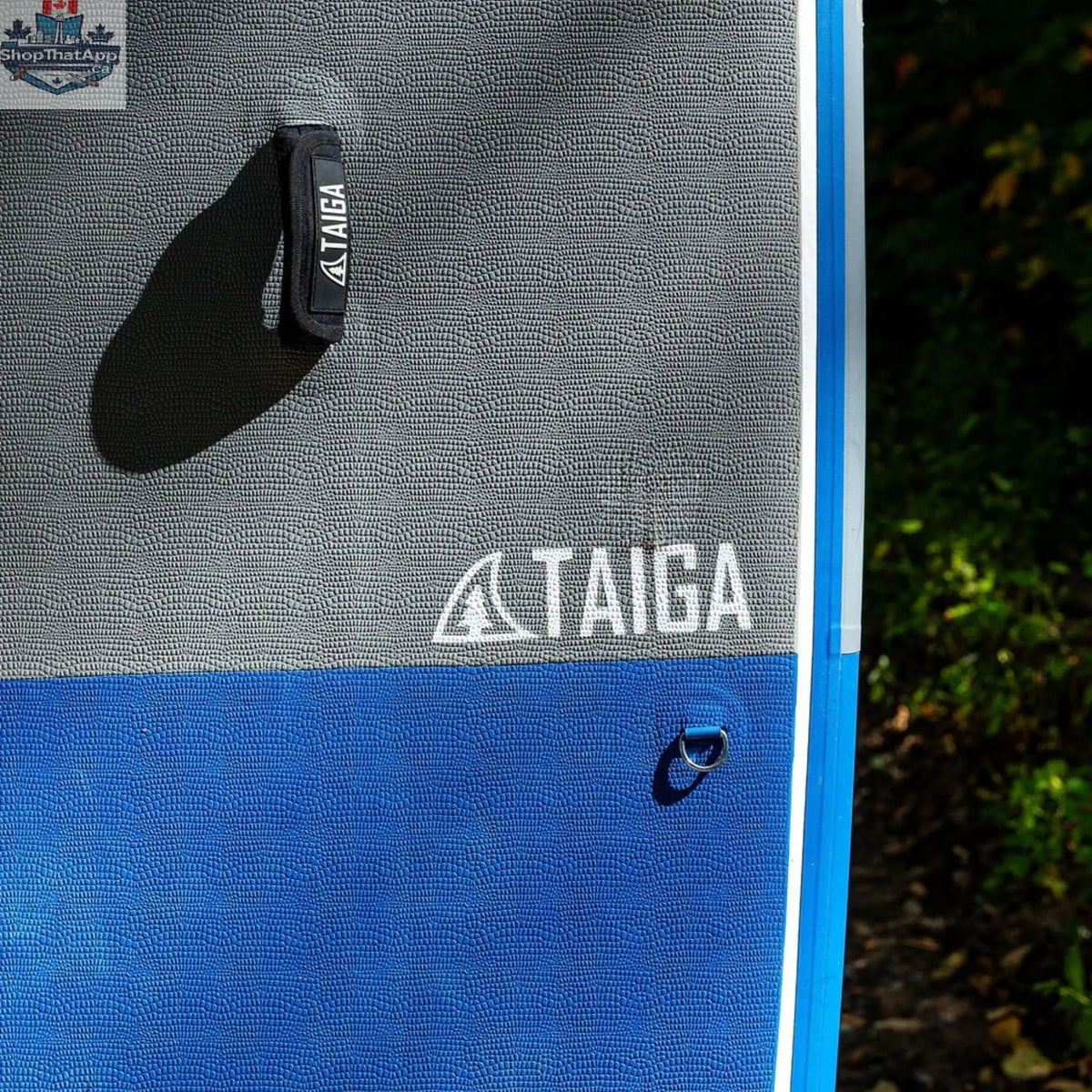 Taiga Board UKEE 10'8" inflatable paddle board with accessories in the value kit, ideal for stand-up paddleboarding.