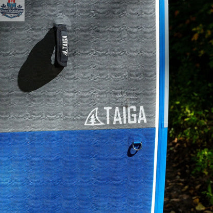 Taiga Board UKEE 10'8" inflatable paddle board with accessories in the value kit, ideal for stand-up paddleboarding.
