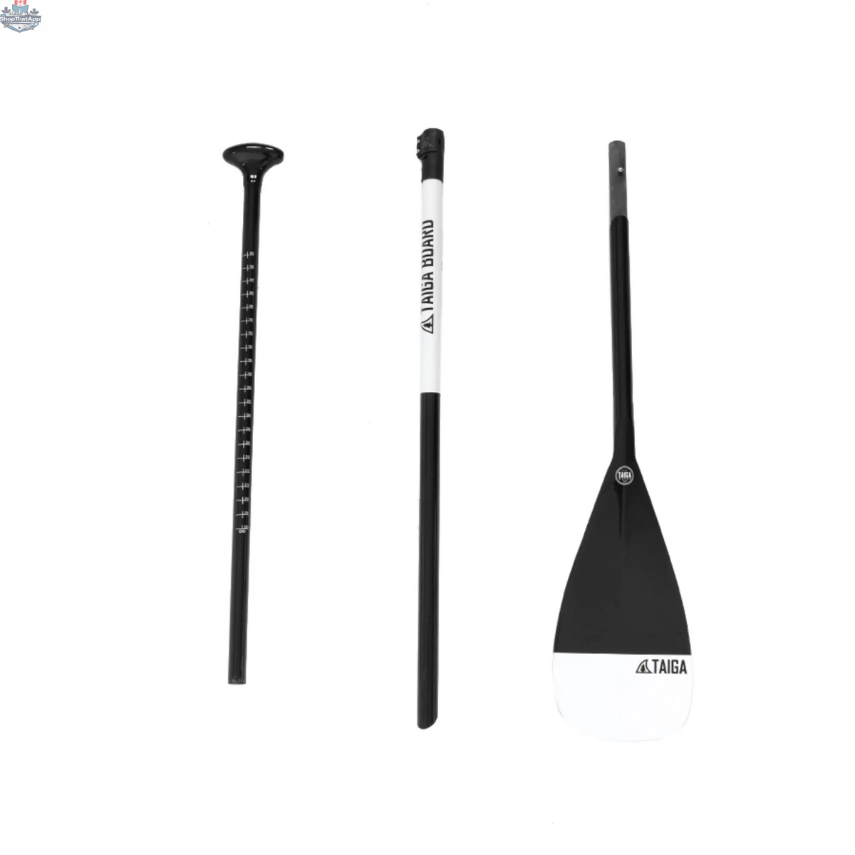 Taiga Board UKEE 10'8" inflatable SUP paddle board with value kit, shown fully inflated on water.