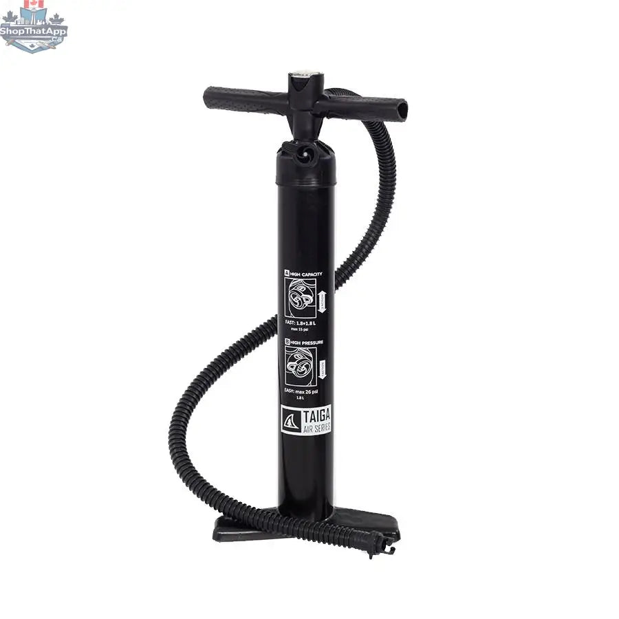 Taiga Board UKEE 10'8'' inflatable paddle board in the value kit, shown fully inflated on water with paddles and accessories visible.