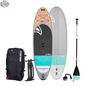 Taiga Board AWEN 10'0'' inflatable SUP paddle board on water, showcasing its sleek design and durable construction for water adventures.