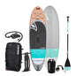 Taiga Board AWEN 10'0'' inflatable SUP paddle board on water, showcasing its durable design and vibrant color for water adventures.