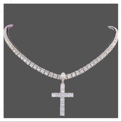 Elevate Your Style with the Silver Cross Tennis Necklace - Shopthatapp.ca