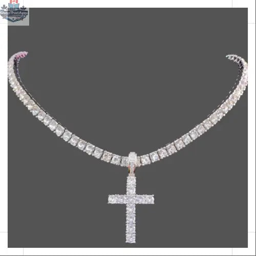 Elevate Your Style with the Silver Cross Tennis Necklace - Shopthatapp.ca
