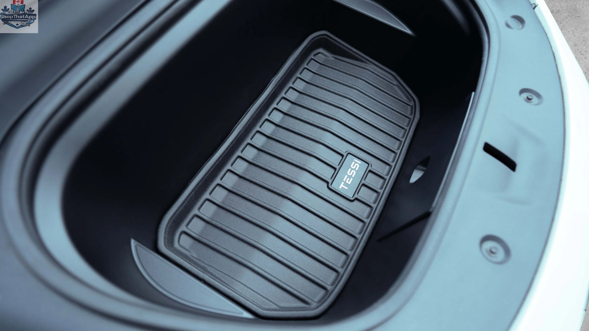 Tesla Model Y Gummimatte Frunk (vorderer Kofferraum) TESSI® Greenline 75% Recycling Material - Shopthatapp.ca