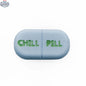 Mini Chill Pill bath and body product by The Bomb Bar Canada, featuring a colorful, playful design in a small pill-shaped form.