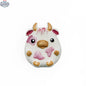 White plush cow toy from Strawberry Patch Cow collection by The Bomb Bar Canada, soft and adorable for kids' play and cuddling.