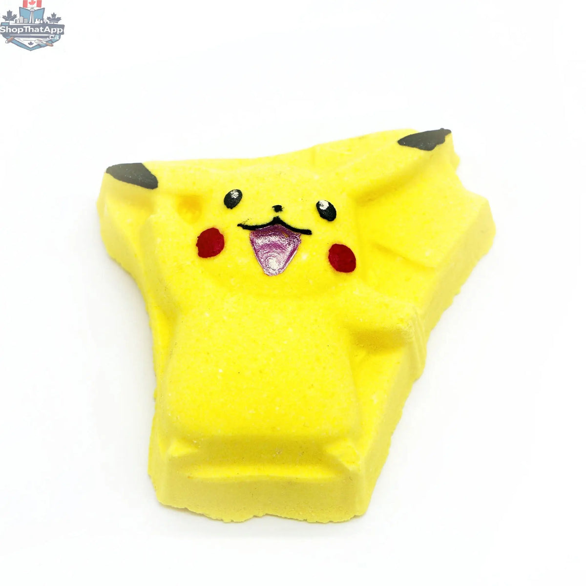 Elemental Elixir Sparky bath bomb by The Bomb Bar Canada featuring Pikachu design, energizing wellness blend for vitality.