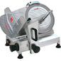 Commercial 10-inch deli meat slicer from The Canada Popcorn Company, featuring stainless steel blades and NSF, ETL certified.