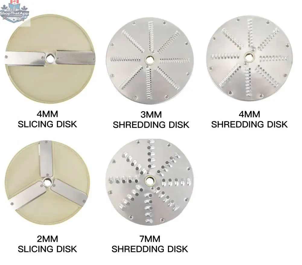Commercial food processor and vegetable cutter from The Canada Popcorn Company, NSF and ETL certified for efficient slicing and chopping.