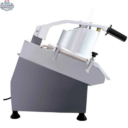 Commercial food processor cutter and slicer by The Canada Popcorn Company, high-efficiency vegetable and fruit processor with NSF & ETL.