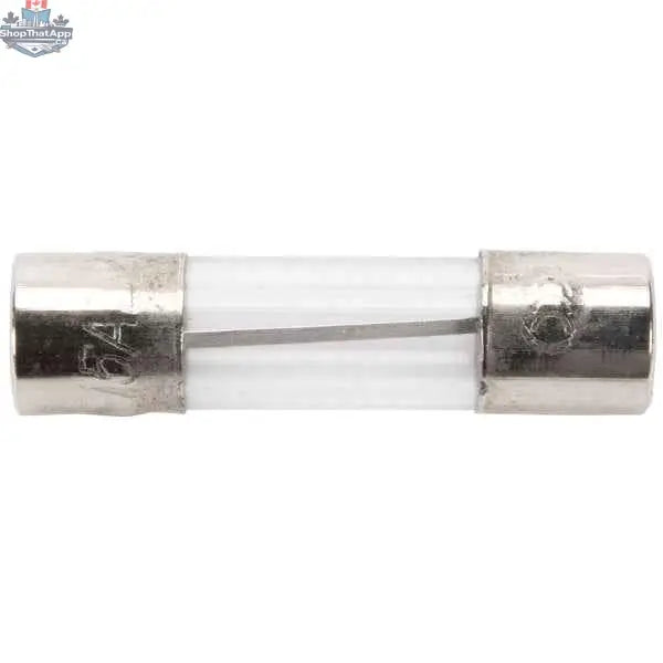 Fuse 15A 250V part from The Canada Popcorn Company for cotton candy machines and hot dog rollers, showing the fuse and packaging.