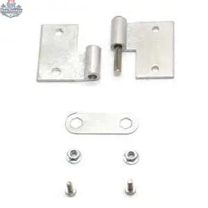 Replacement door hinge set for popcorn machine from The Canada Popcorn Company, includes left and right hinges in 8oz, 12oz, 16oz sizes.
