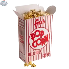 Pack of 500 popcorn boxes from The Canada Popcorn Company, 0.74 oz supplies for serving popcorn at events or concessions.