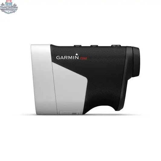 Garmin Approach Z82 laser rangefinder for precise distance measurement, compact device with display and ergonomic design.