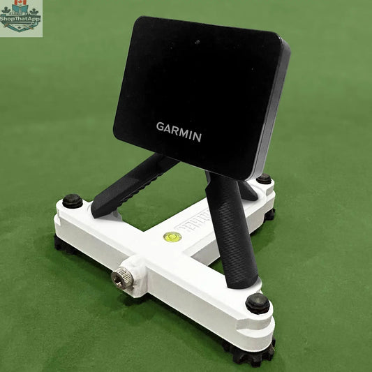 Garmin R10 alignment stand with laser-guided centering, bubble level & adjustable base - Shopthatapp.ca