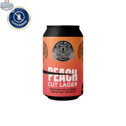 Drop Bear Peach Cut Lager - Refreshing Craft Beer Experience - Shopthatapp.ca
