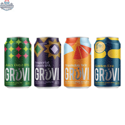 Grüvi Variety Pack - 12 Refreshing Non-Alcoholic Beverages - Shopthatapp.ca