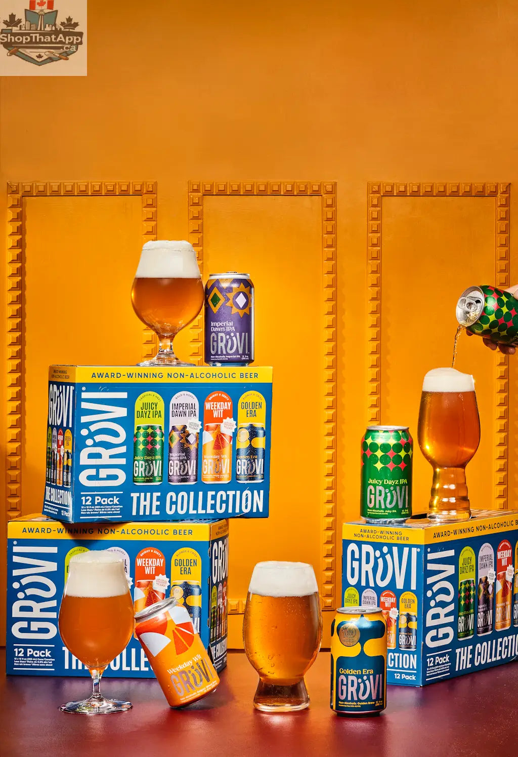 Grüvi Variety Pack - 12 Refreshing Non-Alcoholic Beverages - Shopthatapp.ca
