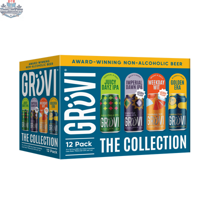 Grüvi Variety Pack - 12 Refreshing Non-Alcoholic Beverages - Shopthatapp.ca
