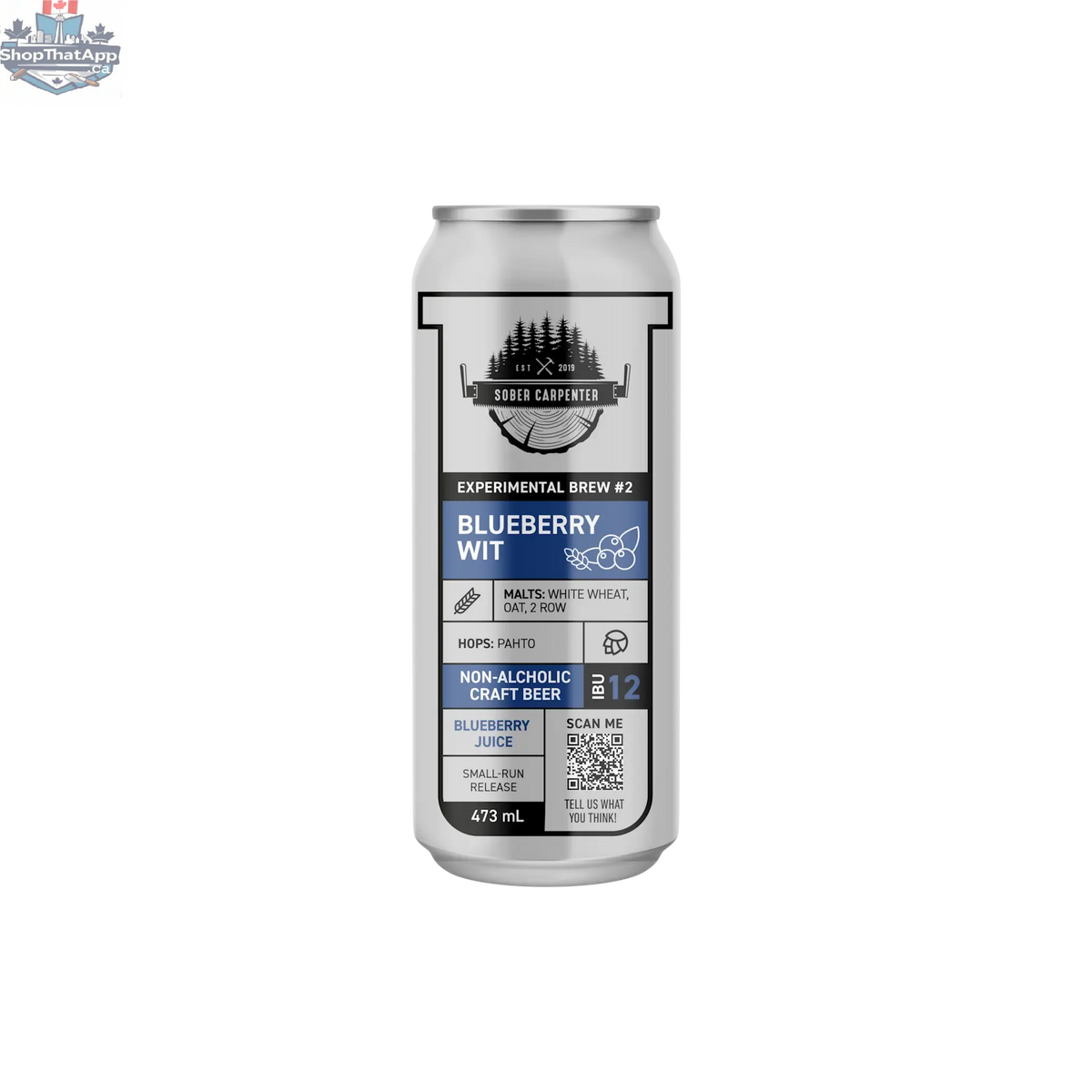 Sober Carpenter Blueberry Wit Craft Beer - Refreshing & Flavorful Brew - Shopthatapp.ca
