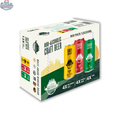Sober Carpenter Mix Pack - 355mL Variety of Non-Alcoholic Beers - Shopthatapp.ca