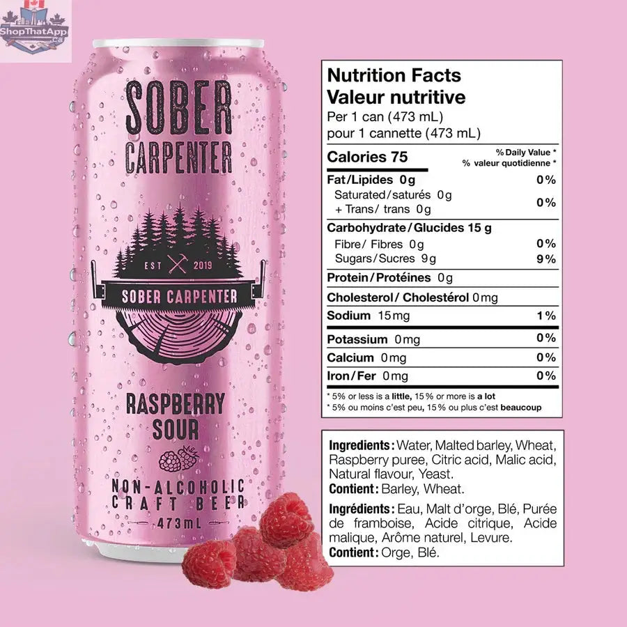Sober Carpenter Raspberry Sour - Refreshing Craft Beer Experience - Shopthatapp.ca