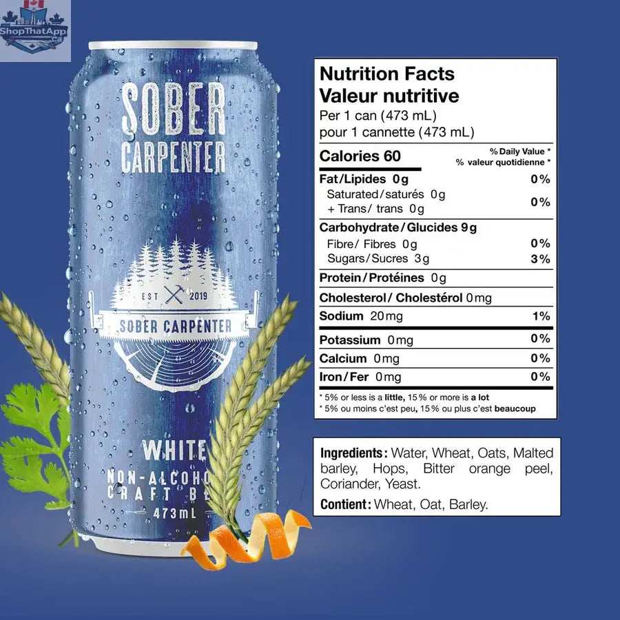 Sober Carpenter White Wheat Beer - Refreshing Craft Brew - Shopthatapp.ca