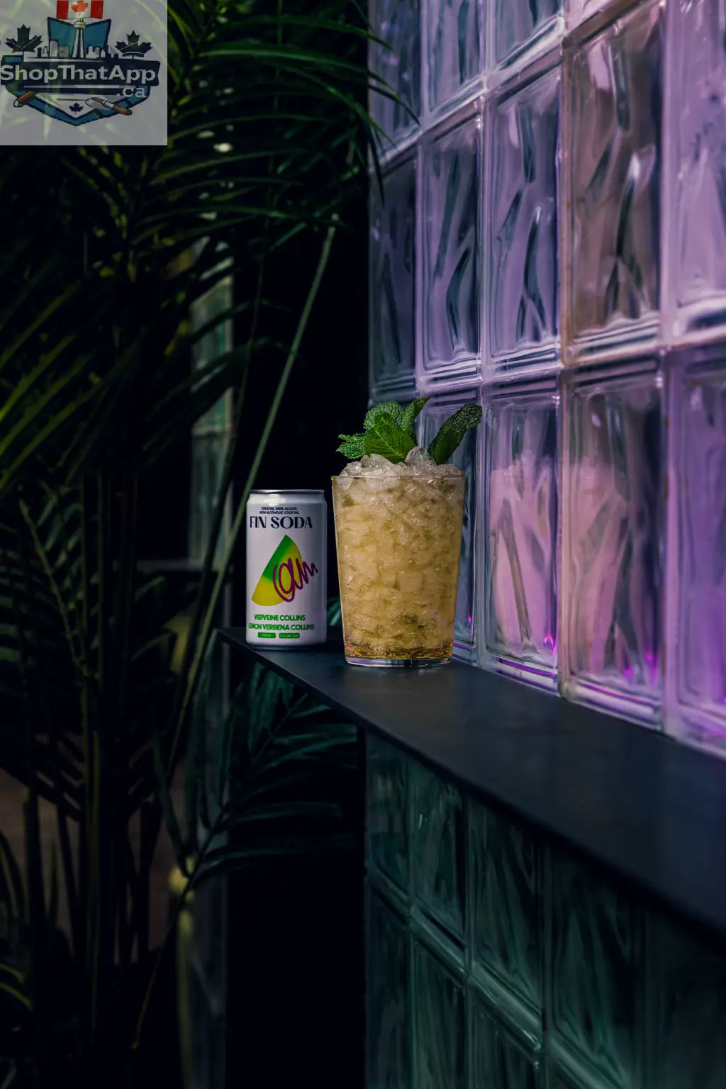 Fin Soda Lemon Verbena Collins - Refreshing Sparkling Beverage - Shopthatapp.ca