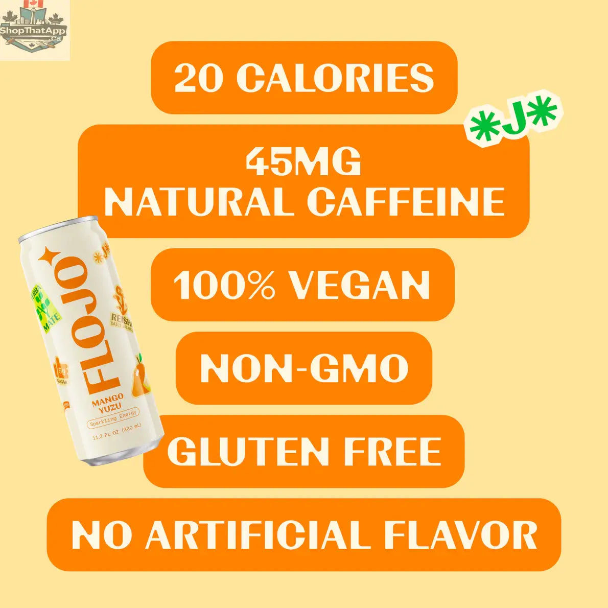 FLOJO Mango Yuzu - Refreshing Fruit Blend for Ultimate Flavor - Shopthatapp.ca