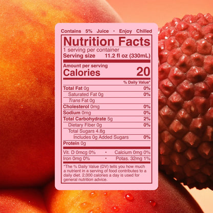 FLOJO Peach Lychee - Refreshing Fruit-Inspired Beverage - Shopthatapp.ca