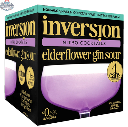 Inversion Nitro Cocktails - Transfusion Recovery Cocktail with Elderflower Gin Sour - Shopthatapp.ca